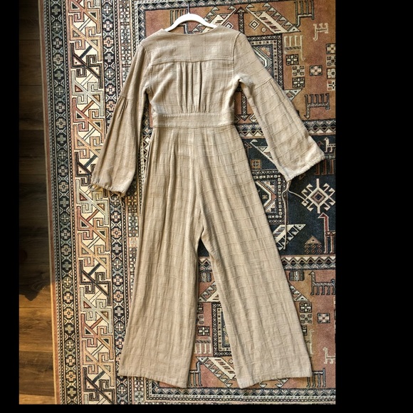 Free People Linen Jumpsuit Festival Event Going Out - Picture 2 of 8